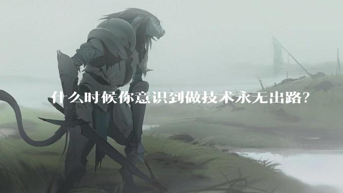 什么时候你意识到做技术永无出路？